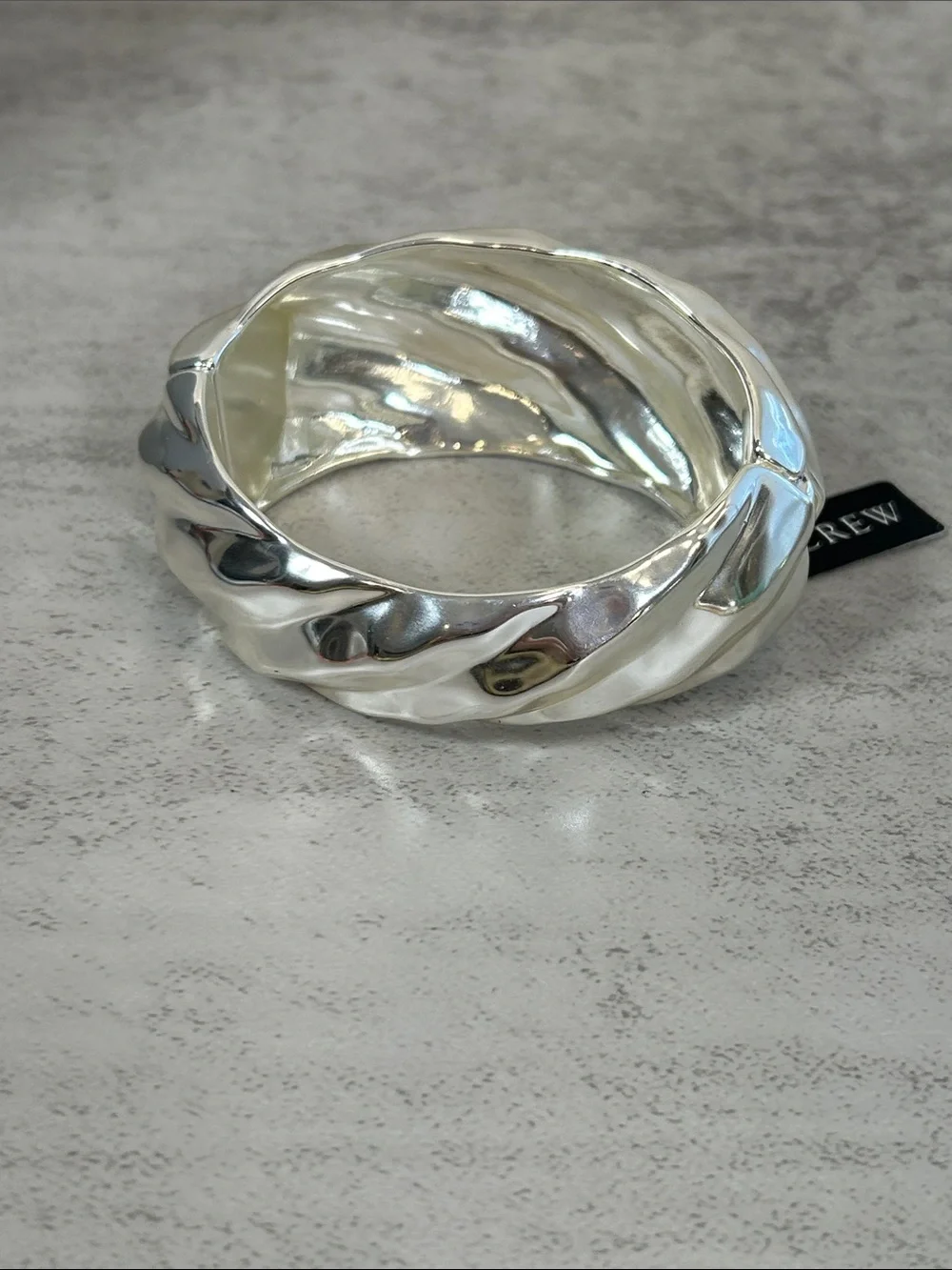J. Crew sculpted silver
